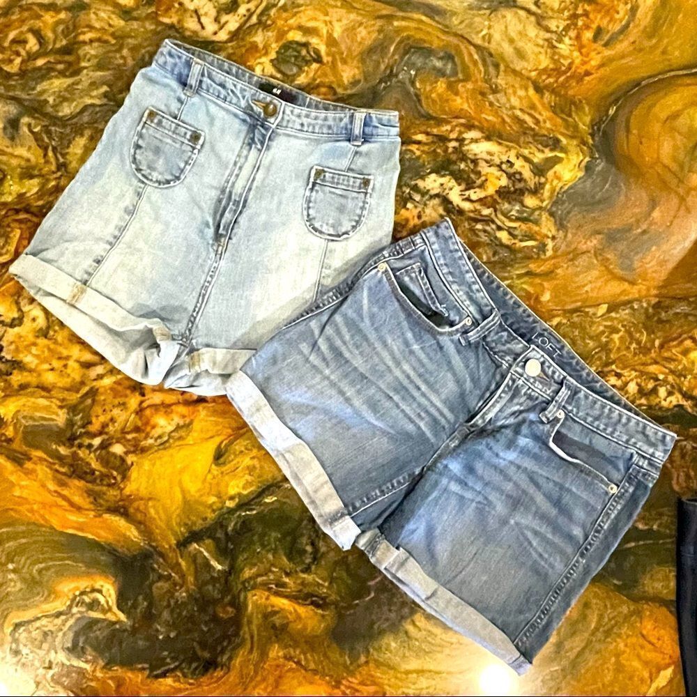 Ann Taylor H&M high rise stretch short little sz 2